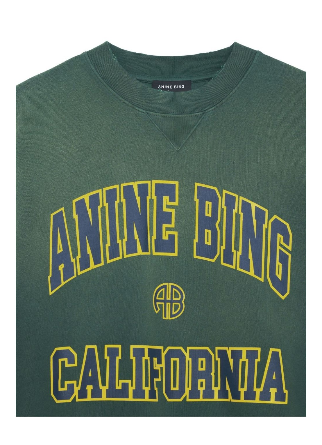 anine bing jaci sweatshirt anine bing california a085225322 dark