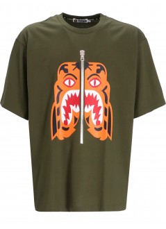 bape tiger relaxed fit tee m - 001csi801012m green Talla S