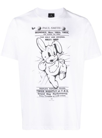 Mens Reg Fit T Shirt Rabbit Poster