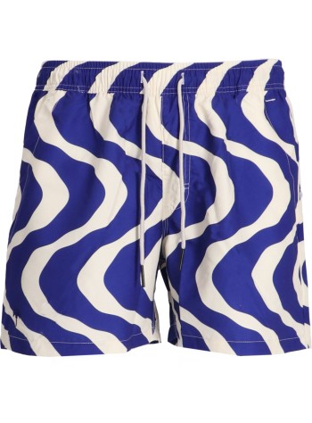 Blue Rippling Swim Shorts