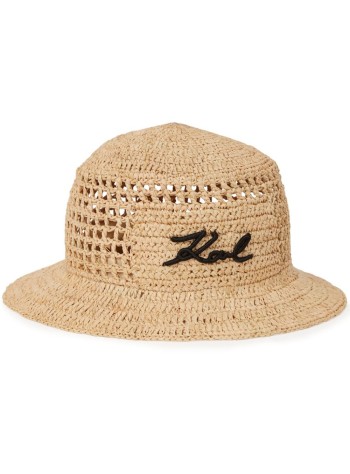 k/signature raffia bucket hat