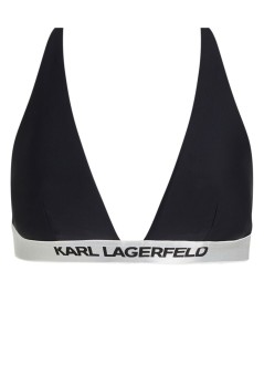 karl lagerfeld bikini bra womanlogo triangle top w/ elastic - 240w2218 999