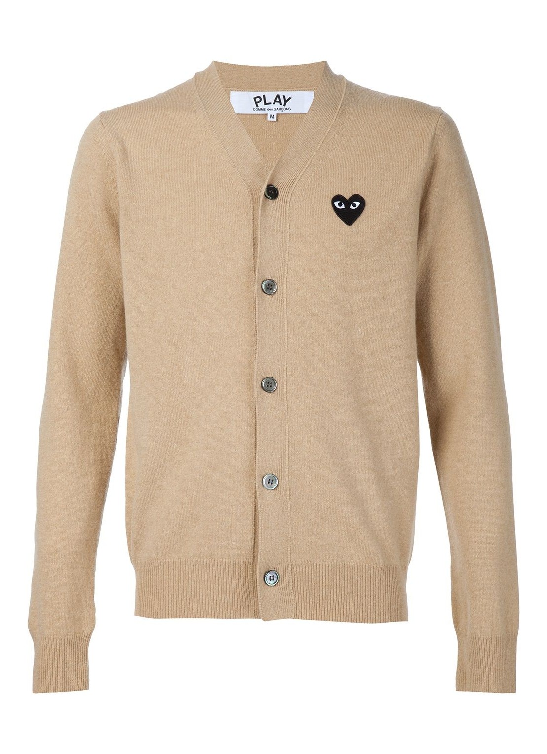 comme des garcons knitwear manplay cardigan axn024051 beige Talla M