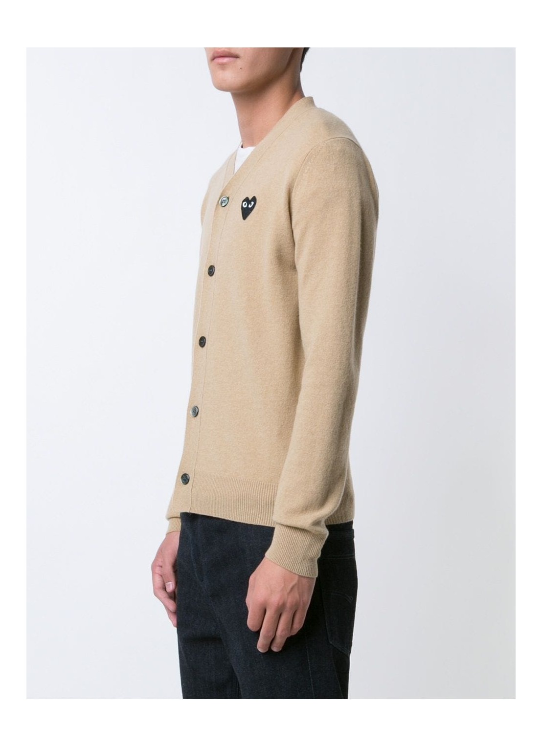 comme des garcons knitwear manplay cardigan axn024051 beige Talla M