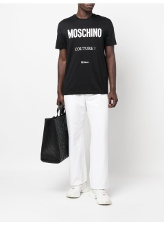 moschino couture t-shirt manorganic cotton jersey - 07075241 a1555