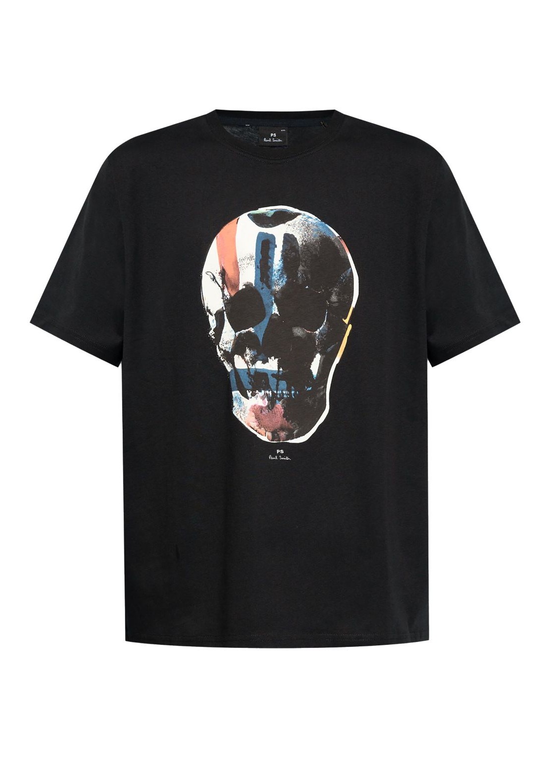 MENS REG FIT SS T SHIRT SKULL RED BLUE