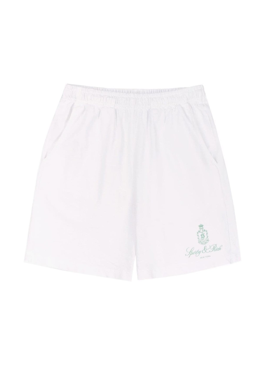 Sporty & Rich Pantalon Corto Mujer Vendome Gym Shorts White Sage 