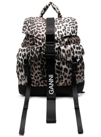 Recycled Tech Backpack Print Leopard