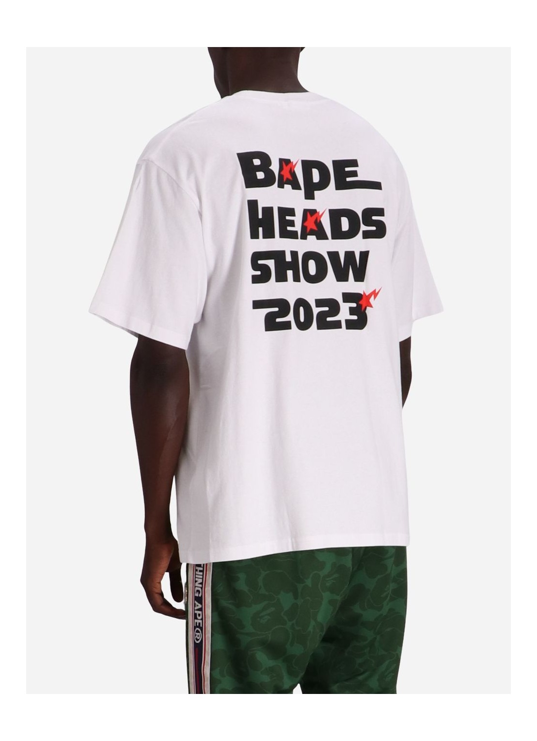 bape t-shirt manbape head show souvenir relaxed tee - 1j20109036 wht Talla M