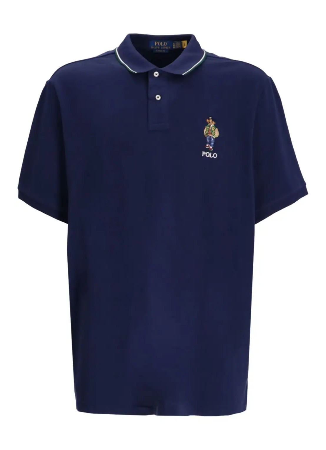 polo ralph lauren polo mansskcclsm18 short sleeve polo shirt 710867574005 f24 newport navy vrsy bear Talla S