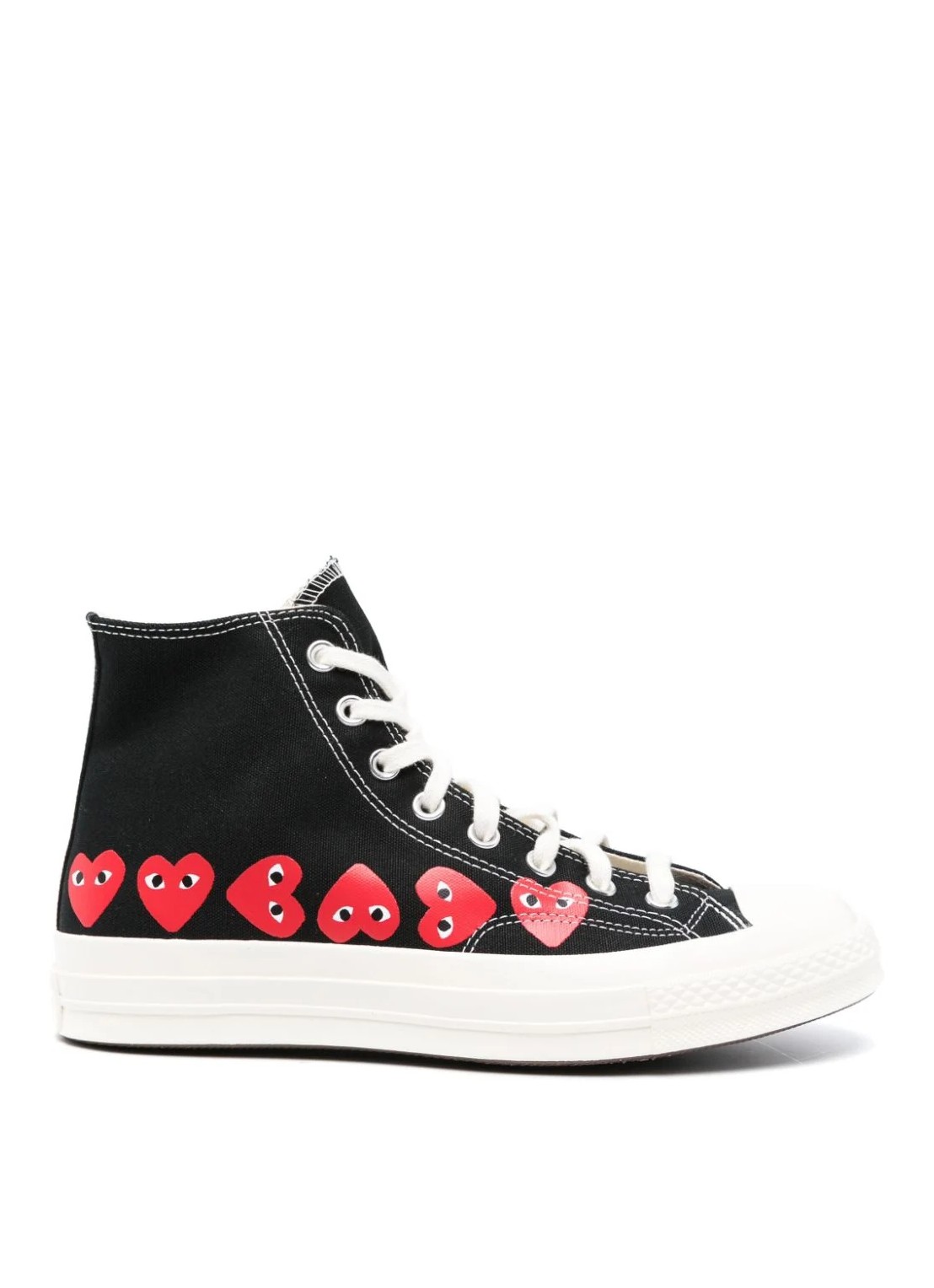 comme des garcons sneaker womanconverse multi heart high top azk127001 black Talla 36.5