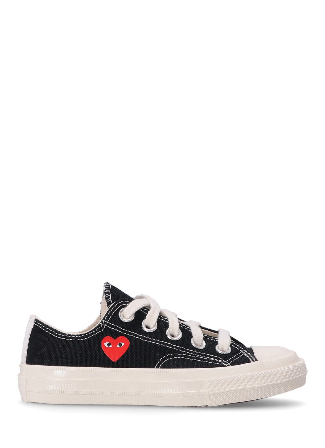 comme des garcons sneaker manconverse kids small red heart low top azk501001 black Talla 31