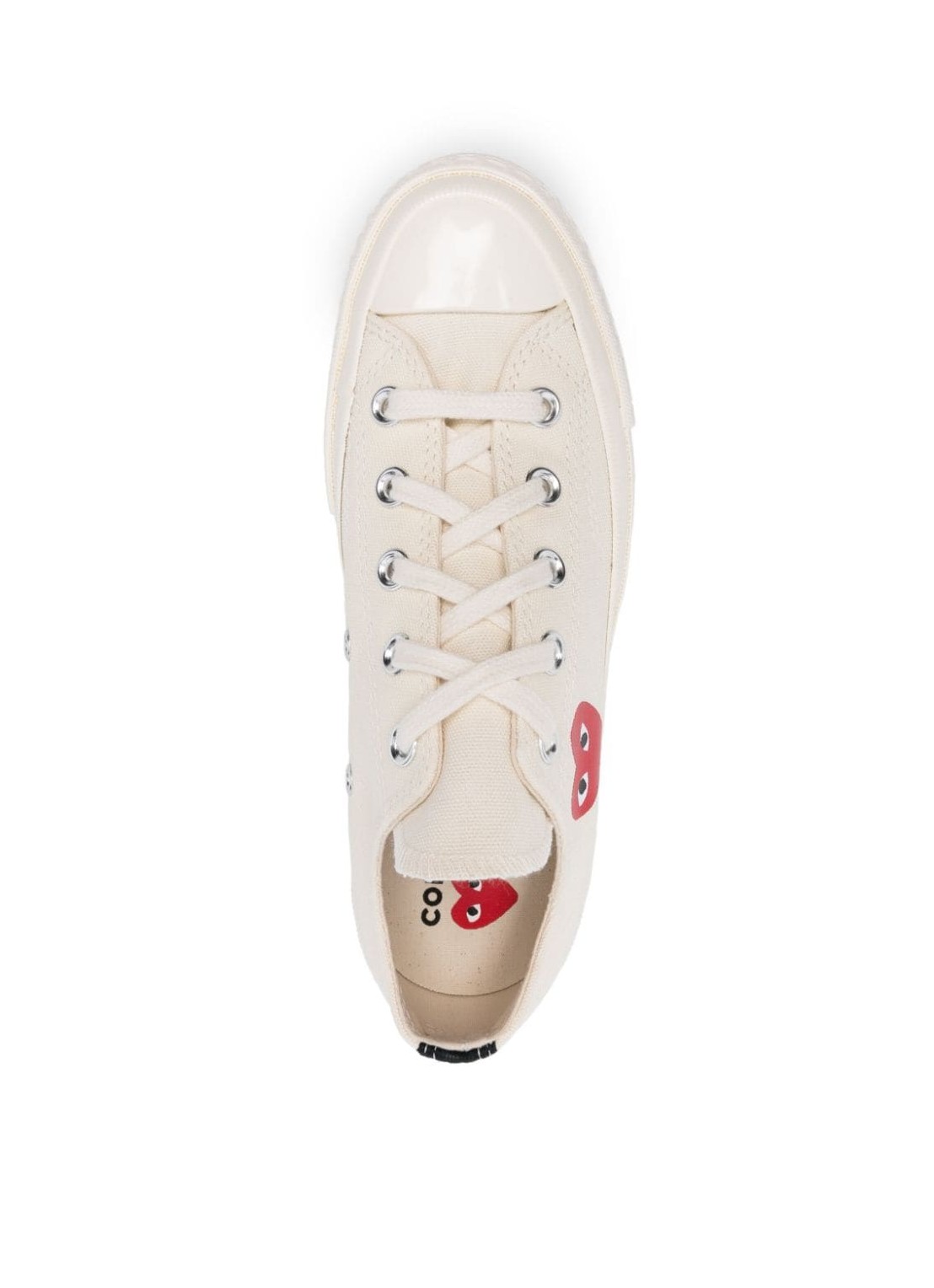 comme des garcons sneaker womanconverse small red heart low top azk128001 beige Talla 35