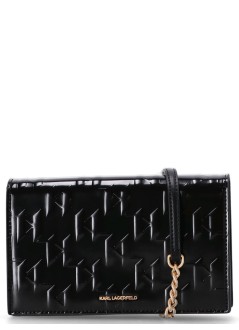 karl lagerfeld wallet womank skuare sp shiny mono woc - a1w32089 999