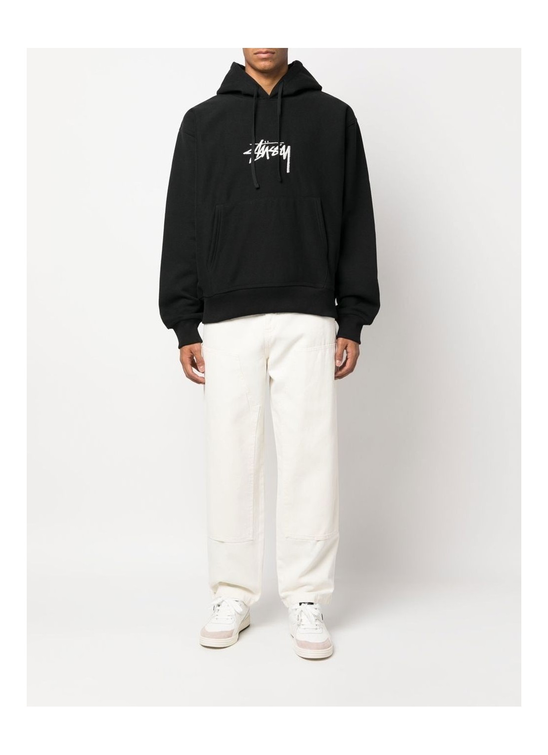 stussy sweater man stock logo app. hood 118475 blac Talla S Color negro