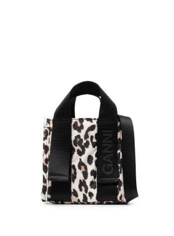 Recycled tech Mini Tote Print Leopard